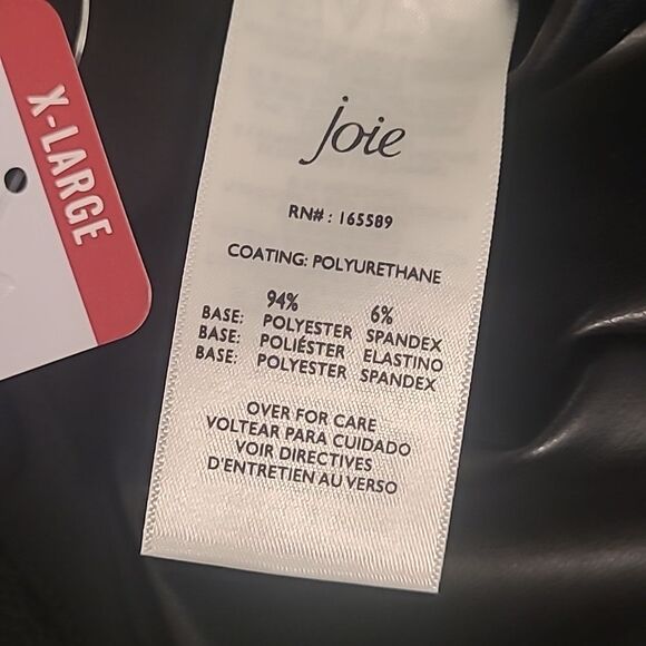 SALE***Joie Limited Edition Faux Leather Leggings in Black - Picture 7 of 9